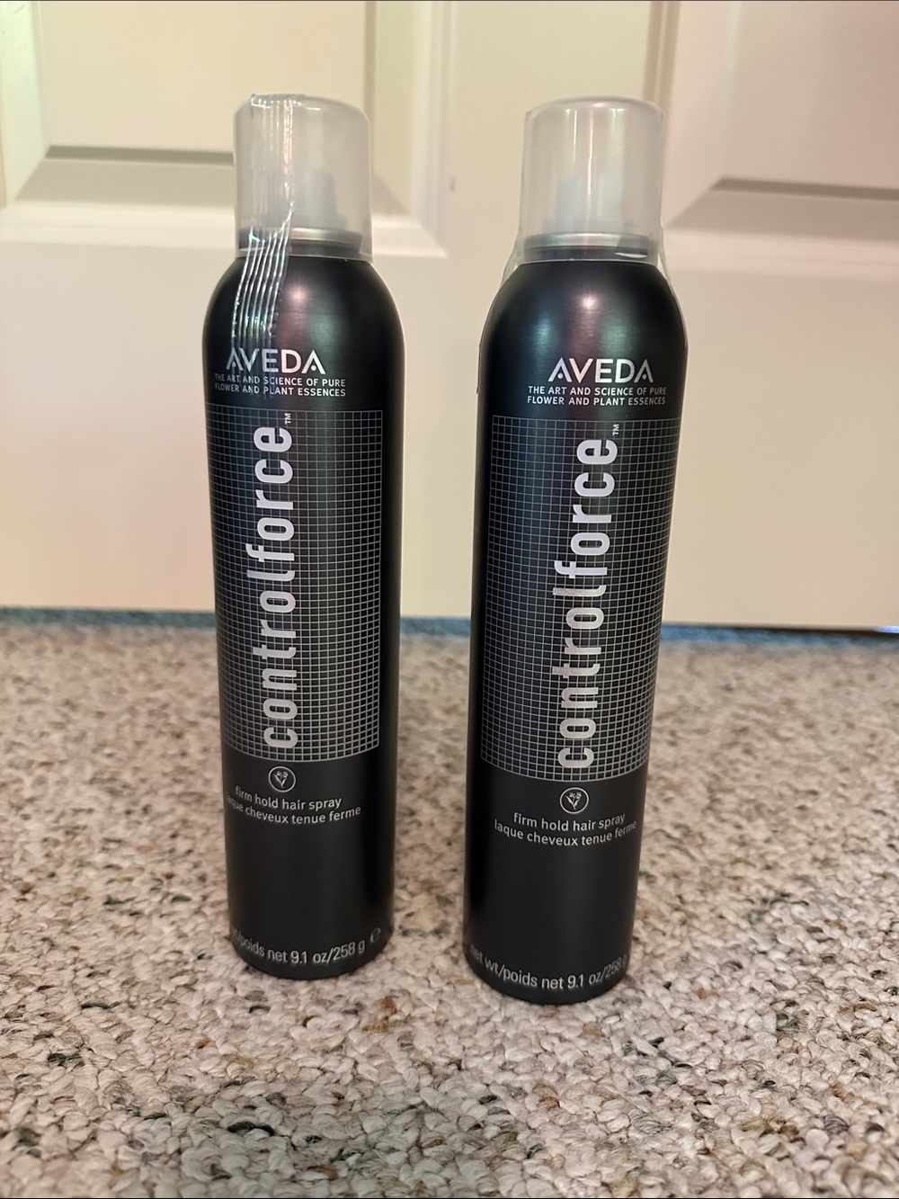 2 AVEDA Control Force Firm Hold Hair Spray  cans— Black
